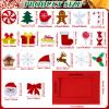 232 Pcs Christmas DIY Picture Frames Craft Kit for Kids 32 Set Felt Photo Frames with Snowflake Christmas Crafts to Decorate with 200 Foam Stickers for Party Favor Home Classroom (Snowflake) view 3