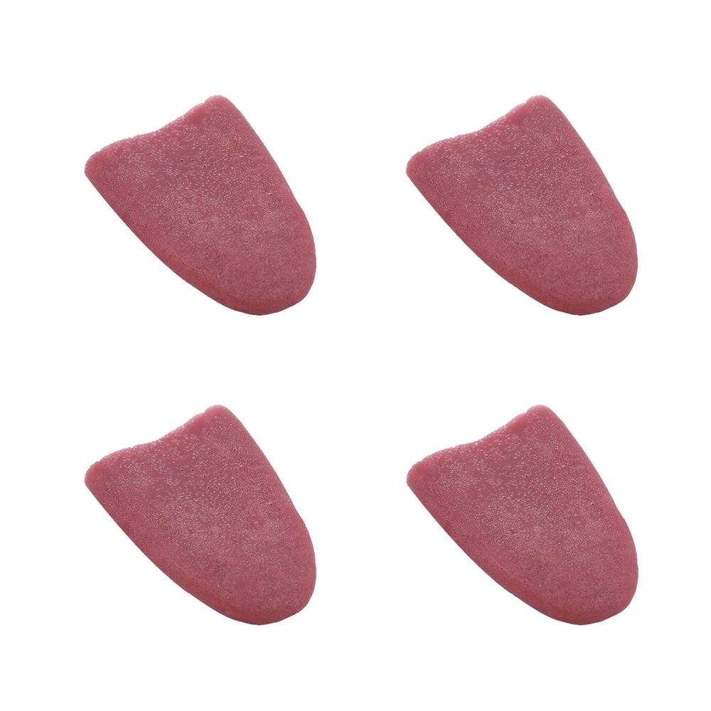 DAMAJI 4pcs Realistic Fake Tongue, Magic Tricks Accessories, Halloween Pranking False Tongue Horrific Tongue Prop Tricks Tongue Toys