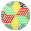 Glass Beads Jumping Chess Board Game with 60 Colorful Plastic Marbles - 11 Inch Multi-Color Interactive Family and Kids Toy for Daily Use and Parties view 1