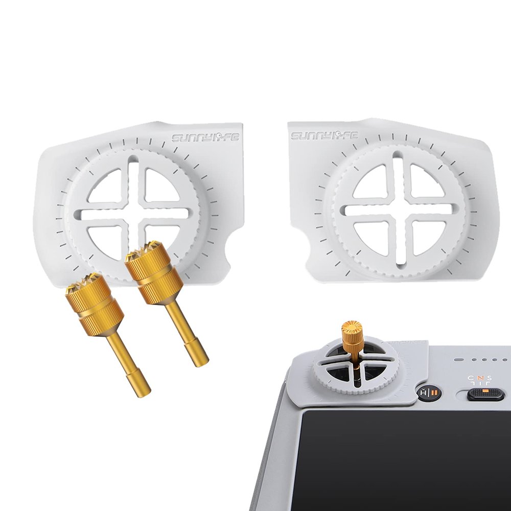 RC Lengthen Control Sticks Joystick + Speed Controller Pitman Fixator for DJI Mini 3/Mini 3 Pro/Mavic 3 RC Drone Remote Controller Accessories Thumb Stick Rocker (Gold)
