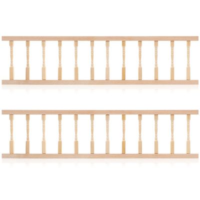 2PCS Dollhouse Railing,Dollhouse Stair Railing 1:12 Scale Miniature Furniture Props for Fairy Handrail Models DIY Toys - 11.99x2.95 Inch