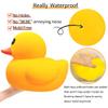 10.3" No Hole Giant/Big/Large Waterproof No 'Bebe' Noise Rubber Funny Yellow Duck/Ducikes Bath/Pool/Water Toy Without Hole for Kids Office Home Desktop Decor and IT Programmer Partner view 3