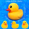 10.3" No Hole Giant/Big/Large Waterproof No 'Bebe' Noise Rubber Funny Yellow Duck/Ducikes Bath/Pool/Water Toy Without Hole for Kids Office Home Desktop Decor and IT Programmer Partner view 4