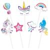 WERNNSAI 35 PCS Unicorn Cupcake Toppers - Rainbow Unicorn Birthday Party Cake Decorations for Girls Kids Unicorn Cake Topper Cake Tropper Unicorn Cake Decors Baby Shower Birthday Party Supplies view 1