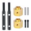 MORLORDY RC Portal Drive Stub Axle 10mm Extension Brass Hex Adaptor Set for 1/10 Scale RC Crawler Car SCX10 III AXI03007 JLU AXI030068 Gladiator AXI03027 Base Camp Upgrades view 1