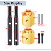 MORLORDY RC Portal Drive Stub Axle 13mm Extension Brass Hex Adaptor Set for 1/10 Scale RC Crawler Car SCX10 III AXI03007 JLU AXI030068 Gladiator AXI03027 Base Camp Upgrades view 4