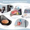 INFANS Wooden Kids Kitchen Playset,Toddler Kitchen Playset with Large Storage Cabinet, Simulated Sound, Sink, Microwave, Stovetop, Pretend Play Toddler Play Kitchen for Ages 3+ Boys Girls view 4