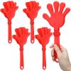 4 Pieces Jumbo Hand Clappers 11 Inch Noise Makers Party Favors Giant Large Hand Clappers Noise Makers for Sporting Events Cheers Ball Dance Basketball Football Noisemakers (Red) view 1