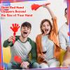 4 Pieces Jumbo Hand Clappers 11 Inch Noise Makers Party Favors Giant Large Hand Clappers Noise Makers for Sporting Events Cheers Ball Dance Basketball Football Noisemakers (Red) view 3