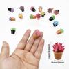 Cayway Dollhouse Plant Miniature 16 PCS Artificial Plant Tiny Bonsai Model Mini Flowerpot Fake Succulent Doll House for Garden Dollhouse Decorations view 2