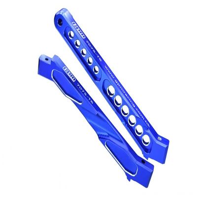 GPM Aluminum 7075-T6 Front Rear Chassis Brace for ARRMA Limitless V2 Speed Bash Roller ARA7116V2 (Blue)