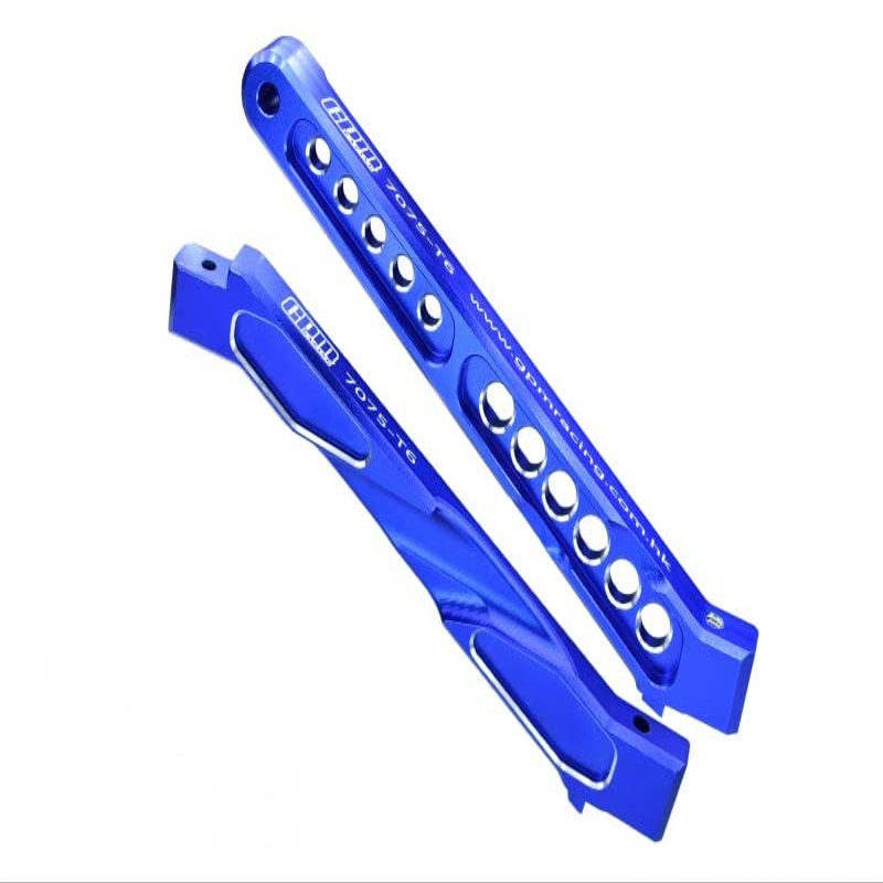GPM Aluminum 7075-T6 Front Rear Chassis Brace for ARRMA Limitless V2 Speed Bash Roller ARA7116V2 (Blue)