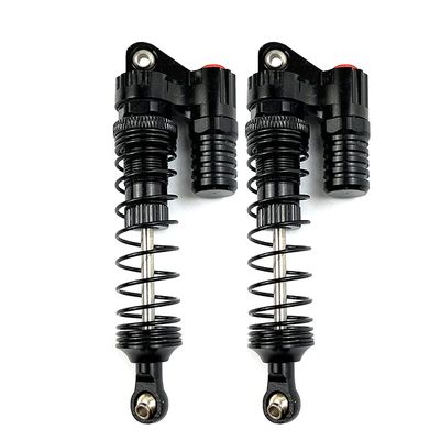 GatherTOOL 2/4Pcs Full Metal RC Piggyback Shock Absorber Hole to Hole 90mm for 1/10 RC Crawler Car TRX-4 TRX4 Axial SCX10 90046 D90 KM2 Y05 (Color : Black 2pcs)