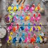 Roaqua 24 Packs Flamingo Bulk Mini pop Fidget Gift for Holiday Boys and Girls Kids Party Favors Supplies and Classroom Students Prize view 2