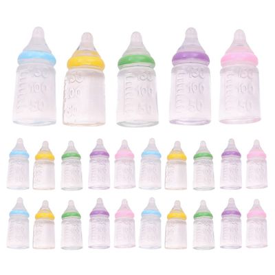 30pcs Miniature Baby Bottle Baby Shower Favors Mini Plastic Baby Bottle Candy Bottle Boy Girl Newborn Baby Baptism Birthday Party Decor