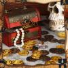 Hanaive 500 Pcs Plastic Pirate Gold Coins Spanish Doubloon Replicas Bulk Kids Fake Play Coins for Pirate Party Treasure Chest Board Games Tokens Toys Cosplay(Cross) view 3