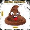 2 Pcs Brown Poop Hat Plush Toy Halloween Large Funny Hats with Expression Fake Poop Costume Hats Crazy Hats Soft Novelty Poop Toys for Kids Halloween Christmas Party Decorations Cosplay Games Gifts view 2