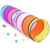 SweHouse Colorful Play Tent Tunnel for Babies, Toddlers, Kids - with Mesh Windows, Indoor Outdoor Pop Up Tunnel Toy Gift view 1
