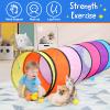 SweHouse Colorful Play Tent Tunnel for Babies, Toddlers, Kids - with Mesh Windows, Indoor Outdoor Pop Up Tunnel Toy Gift view 3