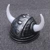 Amosfun Viking Helmet Hat - 3pcs Middle Ages Medieval Viking Age Horned Helmet Costume Party Accessory Ox Horns Hat - Black, Plastic, 20.2 x 19 x 12.5 cm view 2