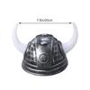 Amosfun Viking Helmet Hat - 3pcs Middle Ages Medieval Viking Age Horned Helmet Costume Party Accessory Ox Horns Hat - Black, Plastic, 20.2 x 19 x 12.5 cm view 4