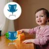 Zerodeko 2 Pcs 1:6 Scale Dollhouse Miniature Plastic & Metal Chair, Blue, Silver, Fashion, Unisex, 13x8x16cm, 2 Pack view 2
