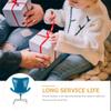 Zerodeko 2 Pcs 1:6 Scale Dollhouse Miniature Plastic & Metal Chair, Blue, Silver, Fashion, Unisex, 13x8x16cm, 2 Pack view 3