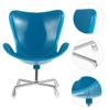 Zerodeko 2 Pcs 1:6 Scale Dollhouse Miniature Plastic & Metal Chair, Blue, Silver, Fashion, Unisex, 13x8x16cm, 2 Pack view 4