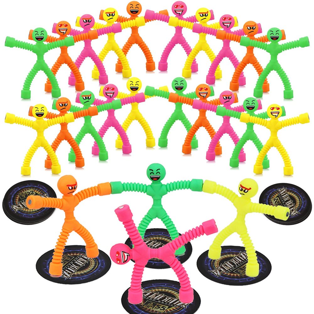 24 PCS Colorful Magnet Doll Toys, Rubber Magnetic Men Join Hands, Very Attractive Refrigerator Doll Toys