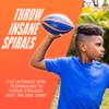 NERF Spiral Grip Mini Football - Patented Spacelace for Ultimate Spirals - Machine Stitched Construction - Pump Included,Blue/Orange, Mini 8.5" view 2