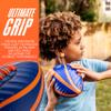NERF Spiral Grip Mini Football - Patented Spacelace for Ultimate Spirals - Machine Stitched Construction - Pump Included,Blue/Orange, Mini 8.5" view 3