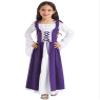 Agoky Kids Girls Medieval Renaissance Costume Dress Princess Halloween Cosplay Long Dress Fancy Dress Up Purple 16 Years view 1