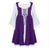 Agoky Kids Girls Medieval Renaissance Costume Dress Princess Halloween Cosplay Long Dress Fancy Dress Up Purple 16 Years view 3