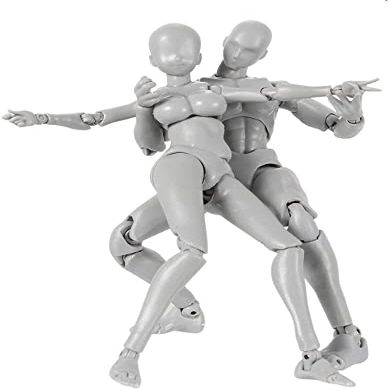 AHOHOS Action Figure Model, 2.0 Action Figure Model for SHF Body Kun Doll PVC Body-Chan DX Set (Male+Female)