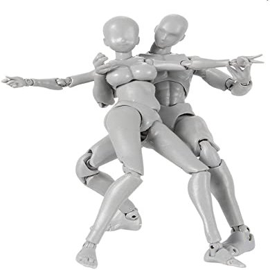 AHOHOS Action Figure Model, 2.0 Action Figure Model for SHF Body Kun Doll PVC Body-Chan DX Set (Male+Female)