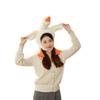 Xsysmile Adult Kids Lovely Big White Goose Shape Plush Hat Funny Headgear Cosplay Party Photo view 1