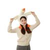 Xsysmile Adult Kids Lovely Big White Goose Shape Plush Hat Funny Headgear Cosplay Party Photo view 2