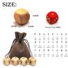 Hometu 4 Pcs/Set Wooden Rune Dice Set , 24 Carved Elder Furthark Alphabet Viking Rune Wood Dices for Divination Game, Yellow view 3
