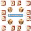 Hometu 4 Pcs/Set Wooden Rune Dice Set , 24 Carved Elder Furthark Alphabet Viking Rune Wood Dices for Divination Game, Yellow view 4