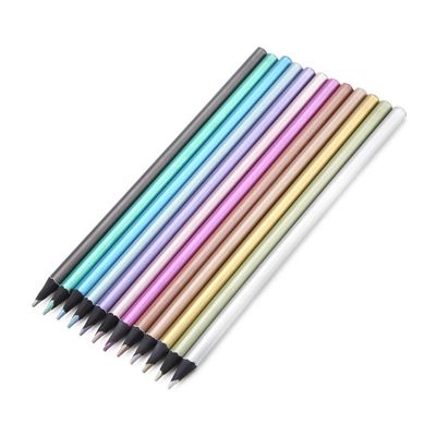 GLOGLOW Drawing Colored Pencils, Metallic Color Pencils, Easy to Coloring School Office Painting Enthusiast Kids