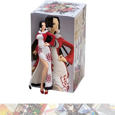 Banpresto Boa Hancock [Winter Style Ver.A]: 25cm Glitter & Glamours Statue Figurine Bundled with 1 A.C.G. Compatible Theme Trading Card (18104)