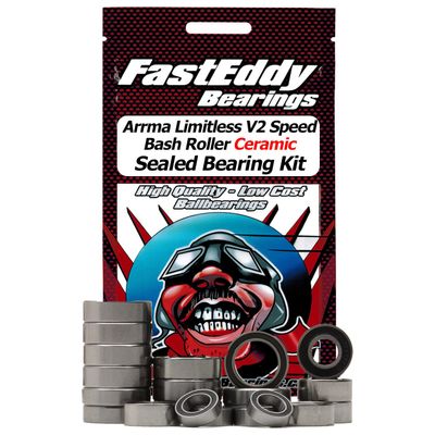 FastEddy Bearings Compatible with Arrma Limitless V2 Speed Bash Roller Ceramic Sealed Bearing Kit