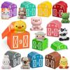 Learning Toy for Toddlers 1 2 3 Year Old, 10 Farm Animal Toys & 10 Barns, Counting, Matching & Sorting Montessori Educational Sensory Toys, Christmas Birthday Easter Gift for Baby Boy Girl 1-3 view 1