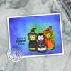 Hero Arts SB329 Halloween Peg Dolls Bundle Clear Stamp Set with Matching Steel Die Set view 2