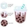 Baby Silicone Teether,Sensory Chew Toys,BPA Free Soft and Effective Infant Teething Pain Relief Toys,Freezer Safe,Food Grade Silicone,Best Shower Gift for Boys and Girls (Bubble Tea) view 2