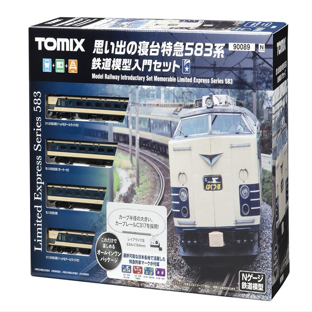 N Gauge 583 Series Sleeper Express Model Set by Tomytec