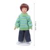 SPYMINNPOO Boy Doll, Miniature Boy Doll 1:12 Scale Green Sweater Brown Hair Mini Boy Figures for Decoration Children's Toys Humanoid Doll view 4