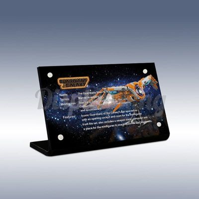 Acrylic Display Plaque for Super Heroes The Guardians' Ship 76193 (Model Set is not Included)