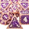 ARUOHHA DND Metal Dice Handmade Purple D and D Dice Gift Box, Dragon Design Polyhedral Role Playing Dice Set D20 D12 D10 D8 D6 D4 view 1