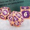 ARUOHHA DND Metal Dice Handmade Purple D and D Dice Gift Box, Dragon Design Polyhedral Role Playing Dice Set D20 D12 D10 D8 D6 D4 view 4